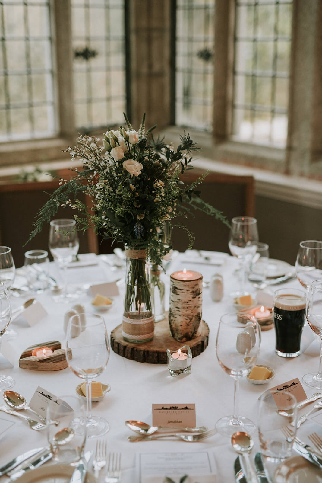 Real Wedding Flowers in Waterford Castle , Ireland